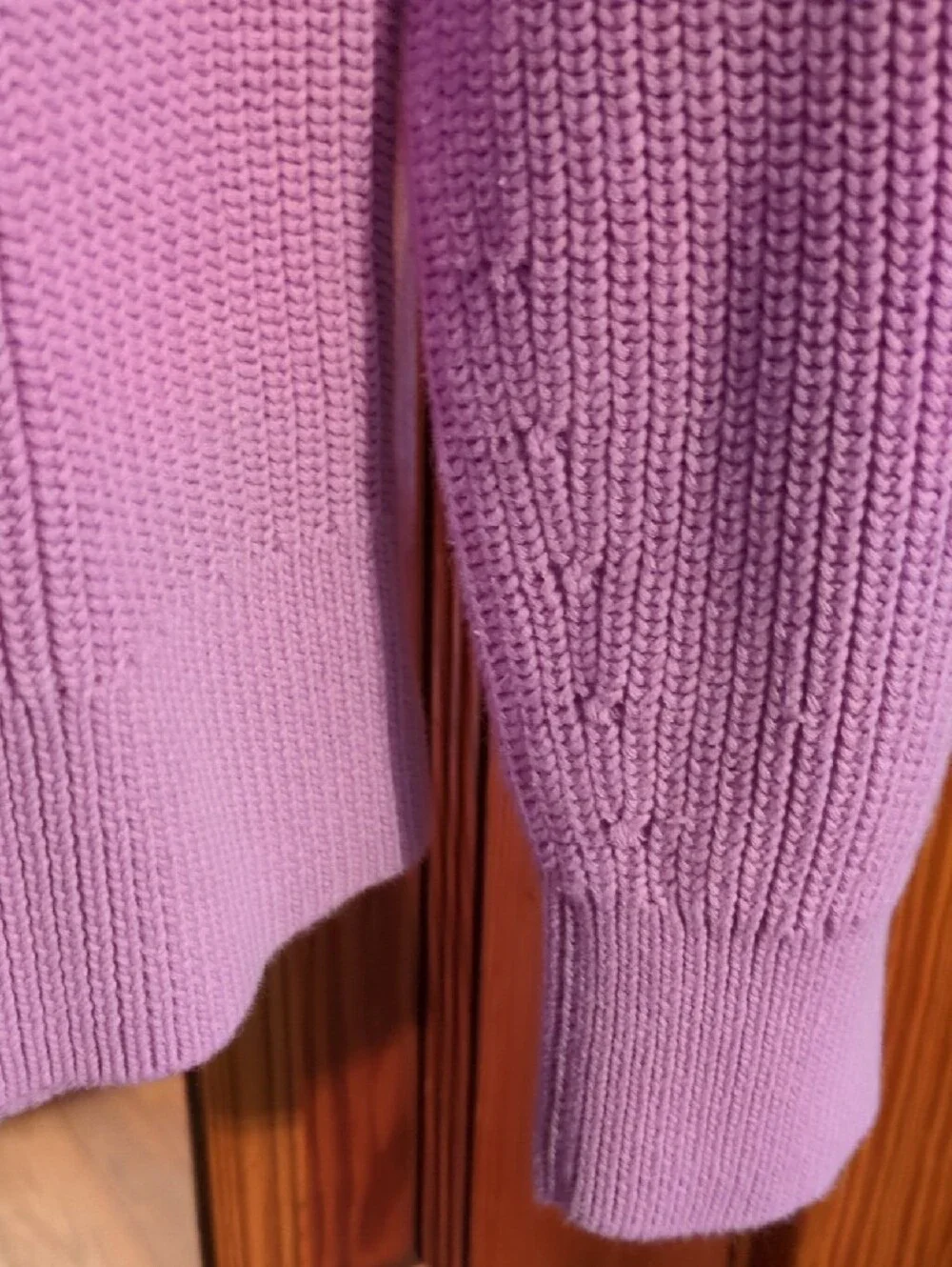 Talbots Lilac Crewneck Sweater with Chest Pocket